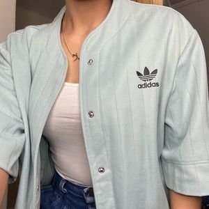 Baby Blue Adidas baseball shirt
